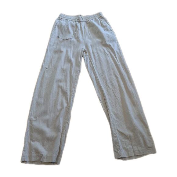 ZARA Women M Linen Viscose Blend Cream Beach Costal - Picture 1 of 8